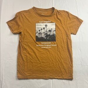 Aeropostale Men's Tan Los Angeles Tee